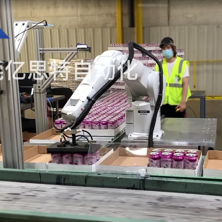 啤酒碼垛后道包裝生產(chǎn)線YST-HD-4023